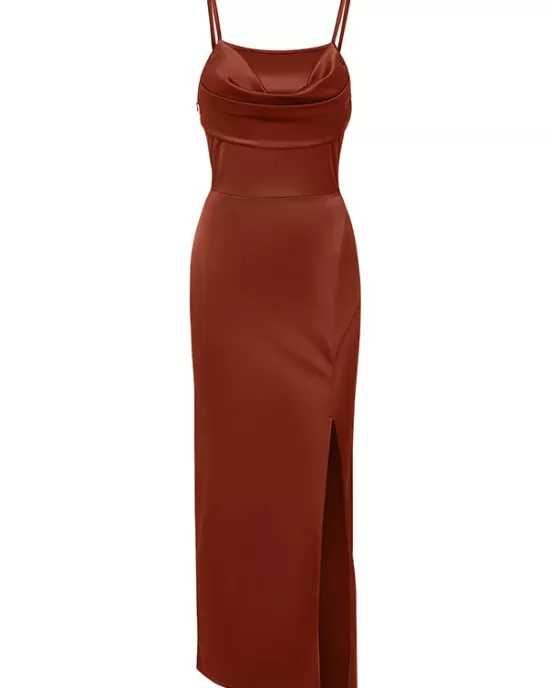 Vacation Sleeveless Wrap Solid Color U-Neck Maxi Dress