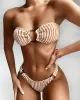 Sexy Breast Wrap Buckle Bikini Swimsuit