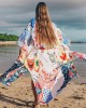 Half Sleeve Loose Floral Cardigan Vacation Beach Cover-Up Swimwear