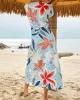 Short Sleeve V-Neck Midi Dress Cover-Up Swimwear