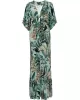 Floral-Print Half Sleeve Knotted Maxi Dress