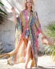 Ethnic Printed Sun Protection Cover-Ups Tops