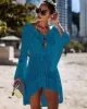 Flared Sleeves Crochet Swimwear Cover-Ups