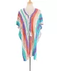 Loose Contrast Color Striped Hollow Split-Side Cover Up