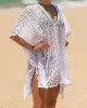 Lace Hollow Bat Sleeves Poncho Cover-Ups Tops