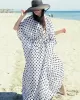 Long Sleeves Floral Printed Chiffon Cardigan Cover-Up Swimwear