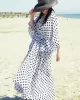 Long Sleeves Floral Printed Chiffon Cardigan Cover-Up Swimwear