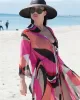 Long Sleeves Floral Printed Chiffon Cardigan Cover-Up Swimwear