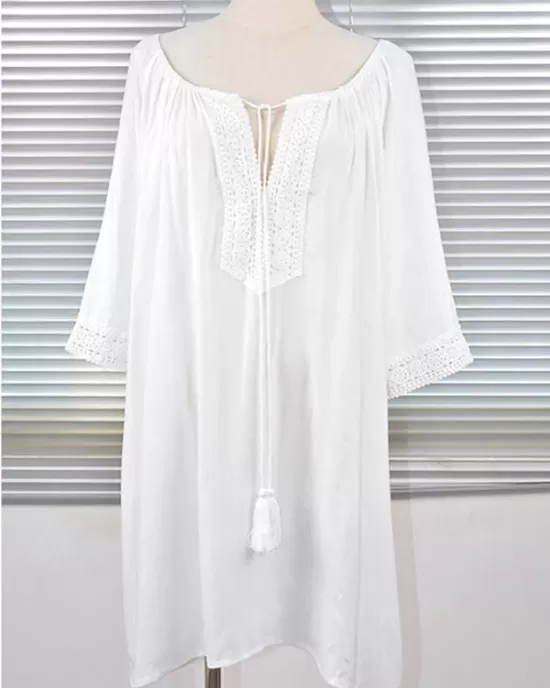 New Style Cotton Large Size Loose Cover-Ups Swimsuit