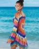 Crochet See-Through Long-Sleeves Cover-Ups