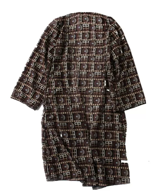 Ethnic Printed Long Sleeves Cardigan Cover-Ups