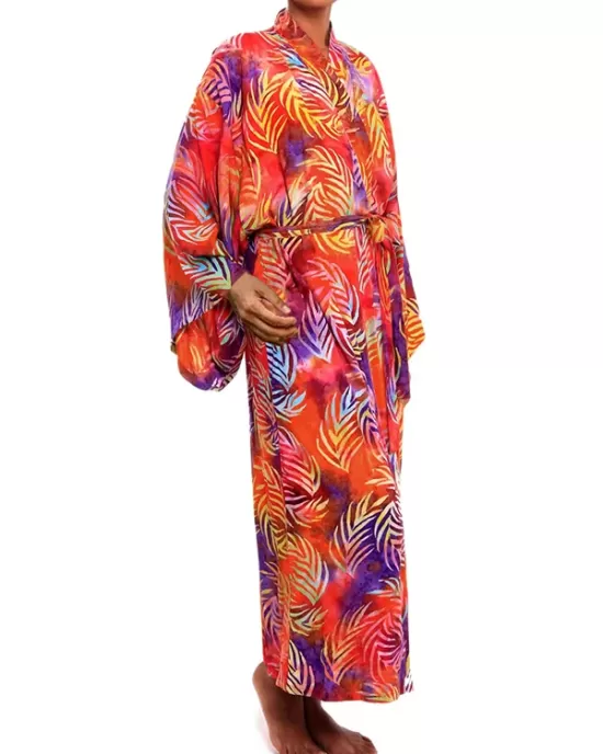 Bohemia Printed Belted Long Sleeves Cover-Up