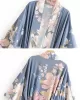 Beach Loose Floral Printed Lace-Up V-Neck Cover-Up Top