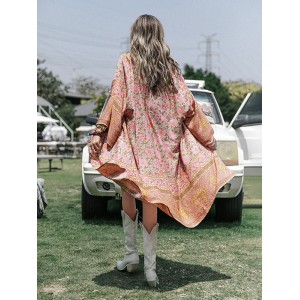 Vacation Loose Floral Printed Cover-Ups