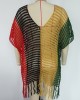 Colorful V-Neck Tassles Mini Cover-Ups Dress