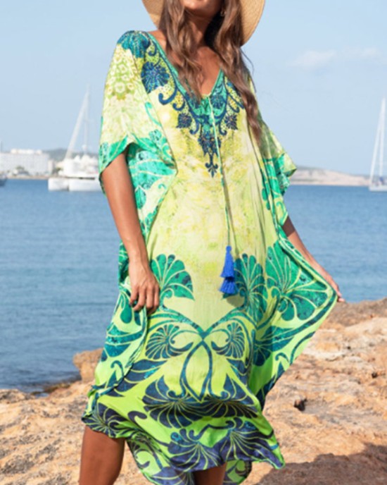 Printed Beach Vacation Cover-up