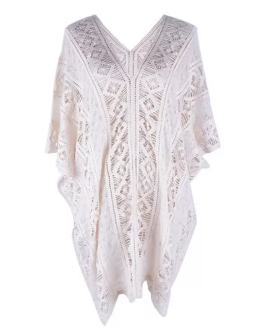 V-Neck Crochetgo Sexy Hollow Vacation Cover-Up Swimwear