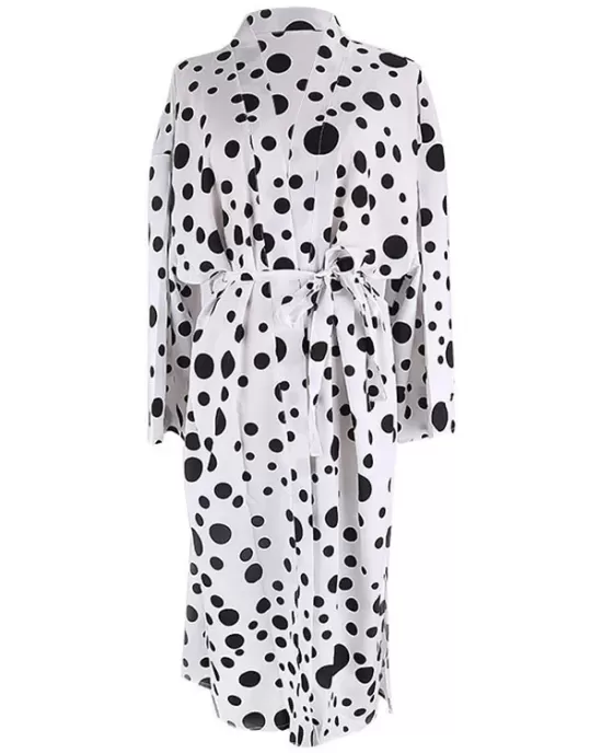 Polka-Dot Print Loose Cardigan Beach Cover-Up Swimwear