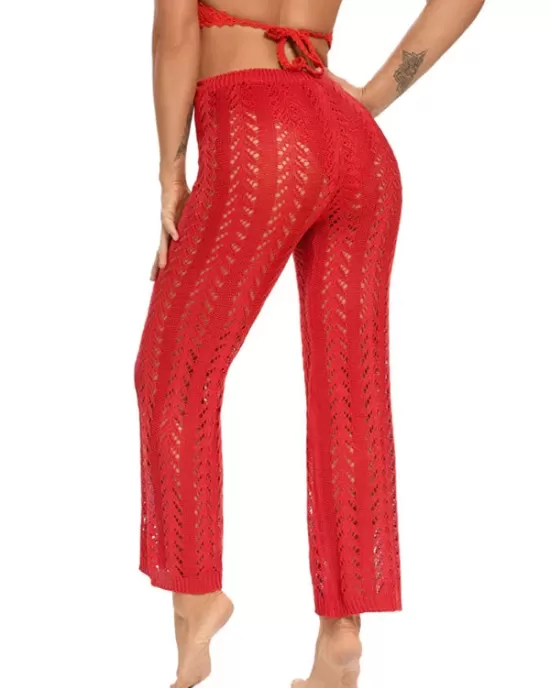 Sexy Crochetgo Hollow Beach Trousers Cover-Ups