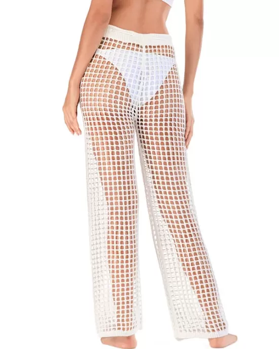 Sexy See-Through Crochetgo Hollow Beach Trousers Cover-Ups