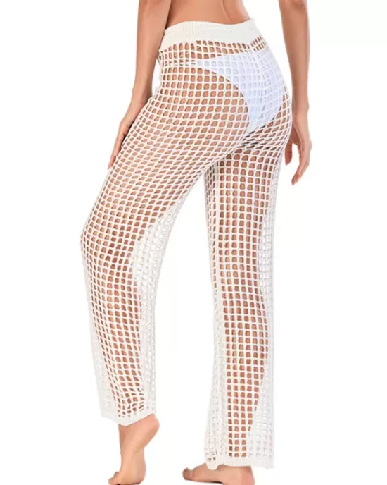 Sexy See-Through Crochetgo Hollow Beach Trousers Cover-Ups