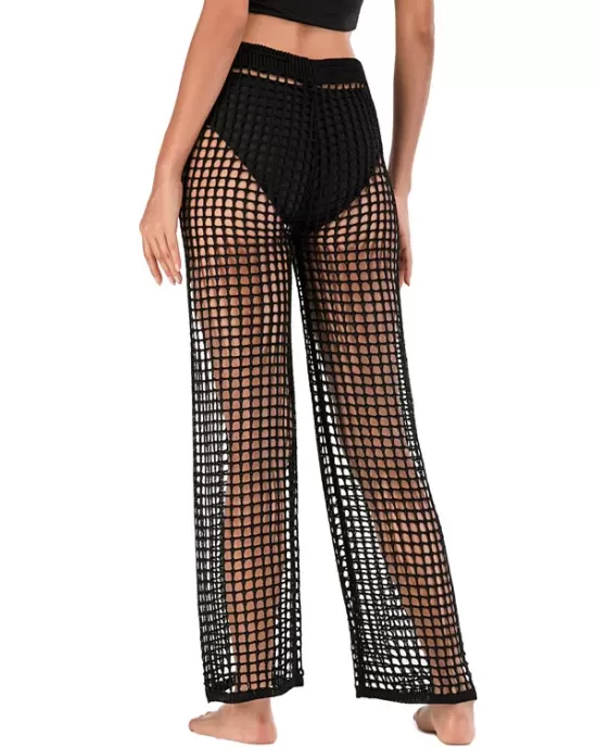 Sexy See-Through Crochetgo Hollow Beach Trousers Cover-Ups