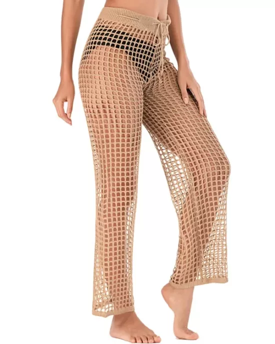 Sexy See-Through Crochetgo Hollow Beach Trousers Cover-Ups