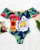 Off-The-Shoulder Floral One-Piece Swimwear