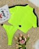 Short Sleeve Zipper Tight Brazilian Tankini Swimwear