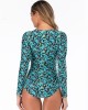 Floral Printed Fashion One Piece Wetsuit