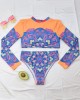 Floral Long Sleeve High-Waisted Wetsuit