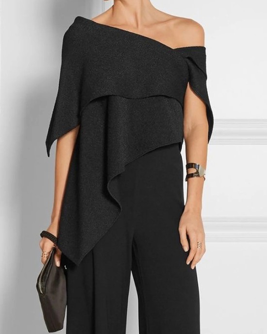 Urban Asymmetric One Shoulder Tunic Top