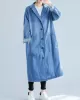 Original Lapel Long Sleeve Denim Outerwear&Trench