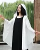 Simple Solid Loose Batwing Sleeve Hood Cape