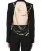 Backless Chains Long Sleeves Notched Collar Outerwear Blazer