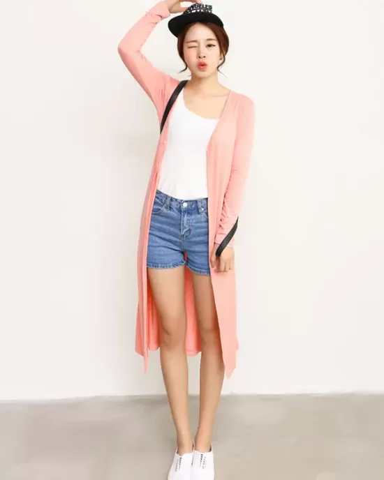 Casual Loose Long Sleeves Solid Color Outerwear