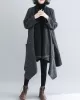 Thicken Gray Long Sleeve Coat Outerwear