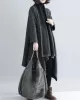 Thicken Gray Long Sleeve Coat Outerwear