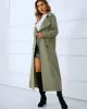 Loose Buckle Solid Color Lapel Collar Coat