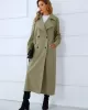 Loose Buckle Solid Color Lapel Collar Coat