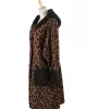 Casual Loose Leopard Patchwork Lapel Collar Coat