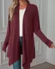 Solid Color Long Sleeves Loose Statement Collar Outerwear