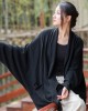 Casual Loose Batwing Sleeves Solid Color Outerwear