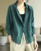 Casual Long Sleeves Loose Buttoned Solid Color Hooded Knitting Outerwear