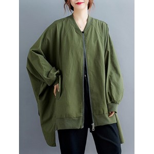 Original Solid Irregularity Flight Jacket