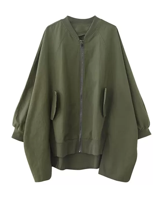 Original Solid Irregularity Flight Jacket