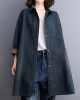 Split-Joint Long Sleeves Loose Lapel Outerwear