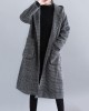 Loose Plaid Woolen Hood Coat