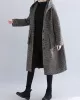 Loose Plaid Woolen Hood Coat