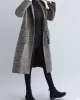 Loose Plaid Woolen Hood Coat